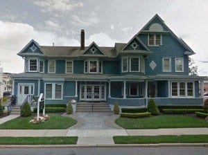 large blue house