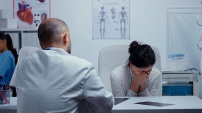 Woman Starts Crying after Belviq cancer diagnosis